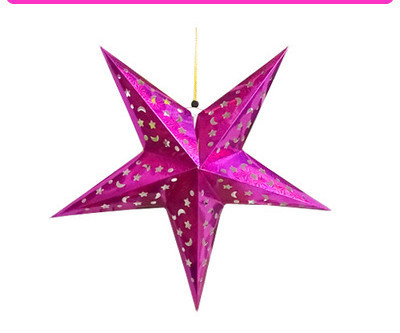 Metallic-Look Hanging Christmas Star - Image 5