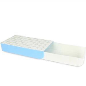 Under-Desk Slide-Out Pencil Tray — Blue