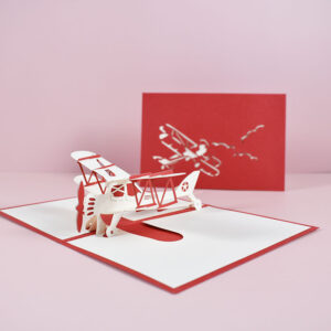 Red Airplane Pop-Up Greeting Card