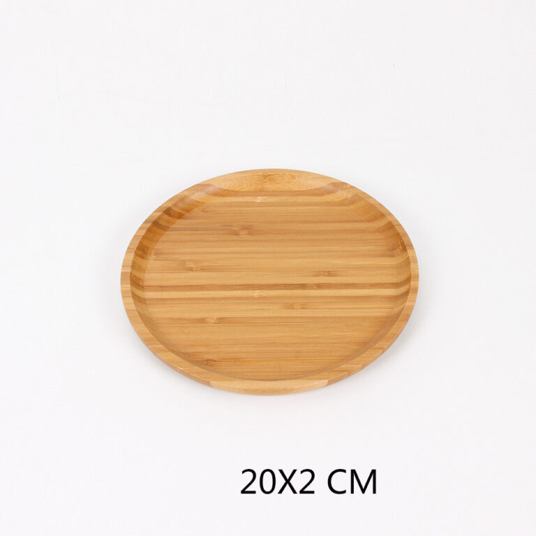 Round Bamboo Serving Tray — 20 cm