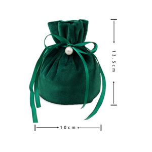 Drawstring Favor Bag — Dark Green