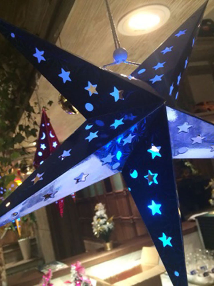 Metallic-Look Hanging Christmas Star - Image 2