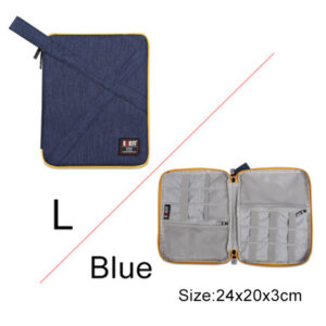 Electronics Travel Organizer — Blue, Large