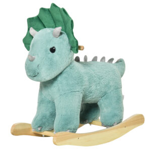 Triceratops Plush Rocker with Sounds — Green