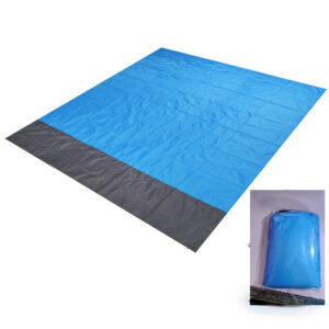 Packable Picnic Mat — Blue, 140 × 200 cm