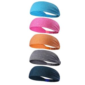 Stretch Sports Headbands — Set of 5